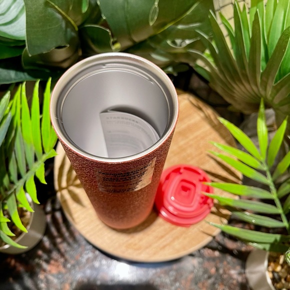✨Starbucks Spring Neon Coral/Pink Pebble Glitter Stainless Steel Hot Cup Tumbler - Picture 10 of 12
